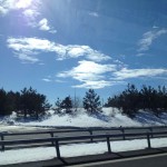 Snowscape in Northern France; we decided to head south