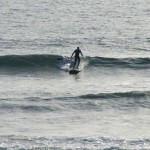Leigh honing his SUP surfing skills