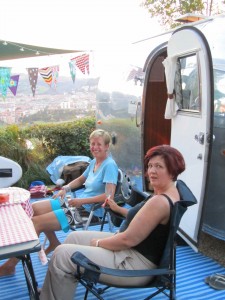 Resting after SUPing and skateboarding antics, Gran Camping Zarautz