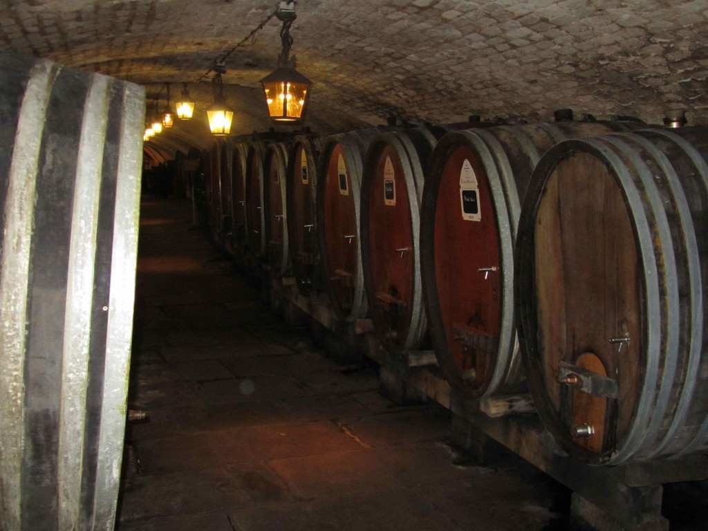 The underground wine cellar at the Strasbourg hospital